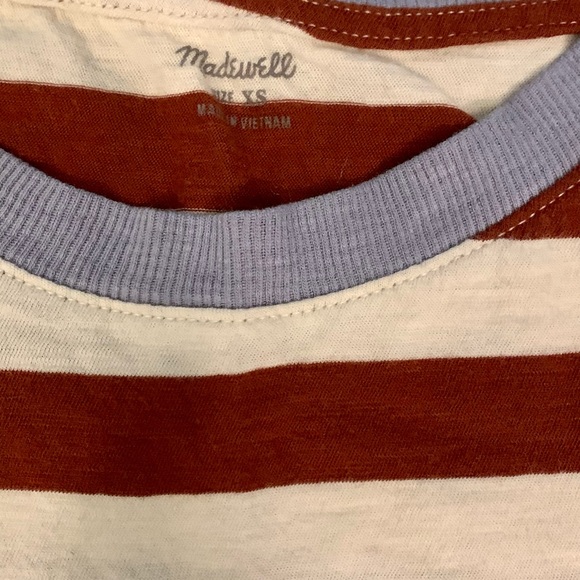 Women’s Madewell Long Sleeve Striped T-shirt Size XS - Picture 6 of 9